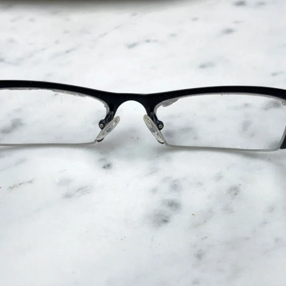 Guess GU 1416 BLK Black Half Rim Rectangle Eyeglasses Frames Only 51-17-135 RARE